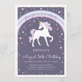Magic Unicorn, nummer Birthday Inbjudan
