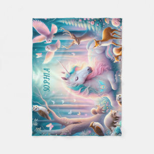 Magic Unicorn, Nursery Baby/ Kids eget namn Fleecefilt