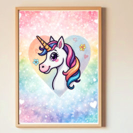 Magic Unicorn Nursery Poster Perfect Poster