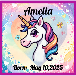 Magic Unicorn Nursery Poster Perfect Poster