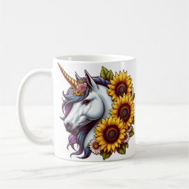 Magic Unicorn och Sunblommor Kaffemugg