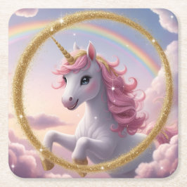 Magic Unicorn Papper Underlägg Kvadrat