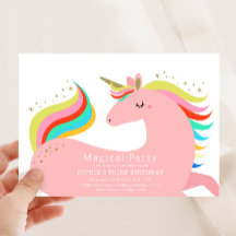 Magic Unicorn Party-inbjudan