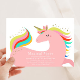 Magic Unicorn Party-inbjudan Inbjudningar