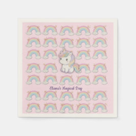 Magic Unicorn Pastel Rainbow Party Pappersservett