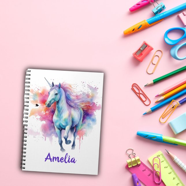 Magic Unicorn Personlig Kid Sketchbook School Anteckningsbok (Skapare uppladdad)