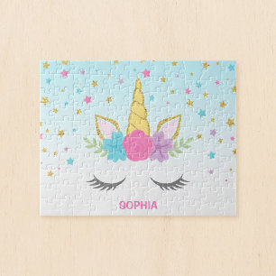 Magic Unicorn Personlig Kids Pussel