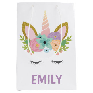 Magic Unicorn Personlig namn glitter girly