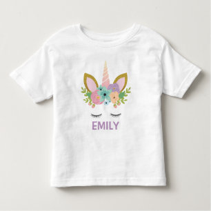Magic Unicorn Personlig namn glitter girly T Shirt