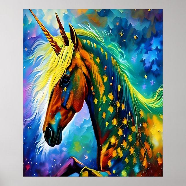 Magic Unicorn Printable Art High Quality Digital Poster (Framsidan)