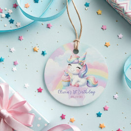Magic Unicorn Rainbow Birthday-favorittagg Gåvor Etiketter