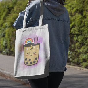 Magic Unicorn Rainbow Boba Tea Anpassningsbar To Tygkasse