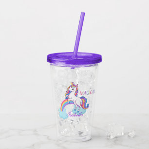 Magic Unicorn Rainbow Lila Take Away Mugg