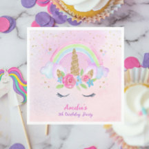 Magic Unicorn Rainbow Rosa Birthday