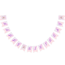 Magic Unicorn Rainbow Rosa Birthday Vimplar