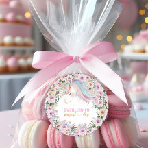 Magic Unicorn Rosa Flower 1:a födelsedag