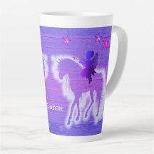 Magic Unicorn Silhouette Blue Rosa Personlig