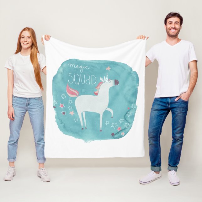 Magic Unicorn Squad Fleecefilt (På plats)