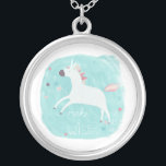 Magic Unicorn Squad - Gör en önskan Silverpläterat Halsband<br><div class="desc">Magic Unicorn Squad II senast i juni Erica Vess. Har en enhörning mot pastellbakgrund.</div>