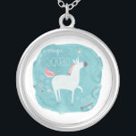 Magic Unicorn Squad Silverpläterat Halsband<br><div class="desc">Magic Unicorn Squad III senast i juni Erica Vess. Har en enhörning med vattenfärgspastelbakgrund.</div>
