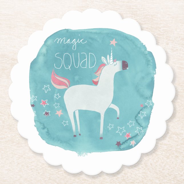 Magic Unicorn Squad Underlägg Papper (Framsida)
