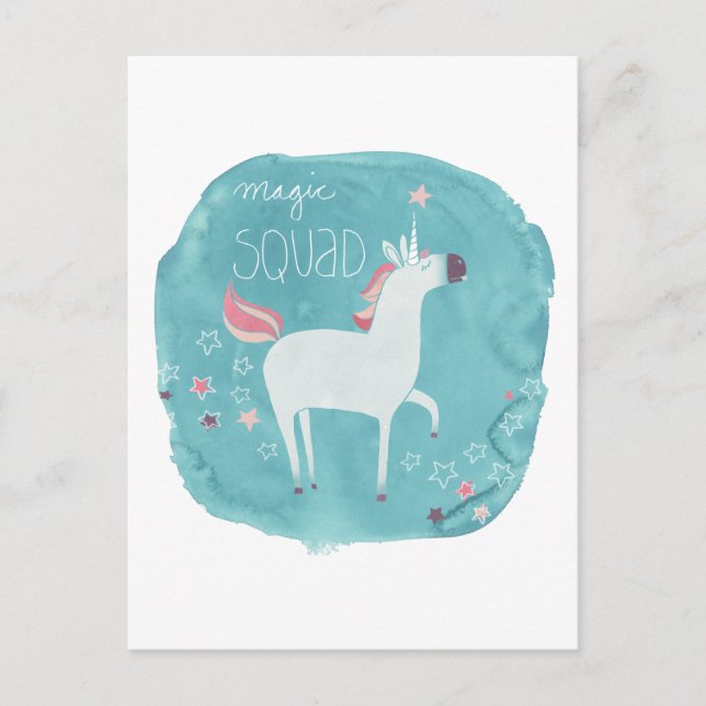Magic Unicorn Squad Vykort (Framsida)