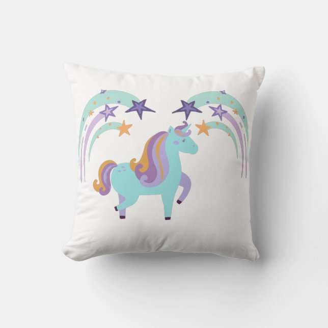 Magic Unicorn Star Print Dekorativ kudde (Framsida)