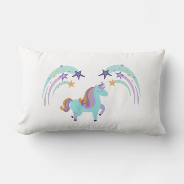Magic Unicorn Star Skriv ut Lumbar Pillow Lumbarkudde (Framsida)