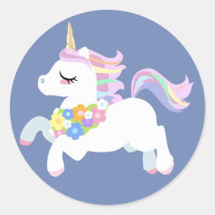 Magic Unicorn Stickers Runt Klistermärke