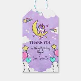 Magic Unicorn Tack Birthday Girl Presentetikett