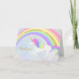 Magic Unicorn Tack | Guld Rainbow Kort