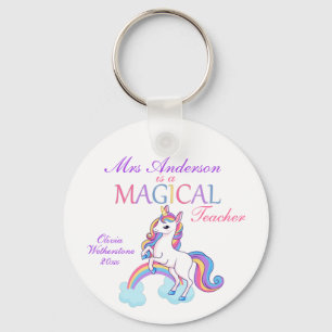 Magic Unicorn Teacher-uppskattning Nyckelring