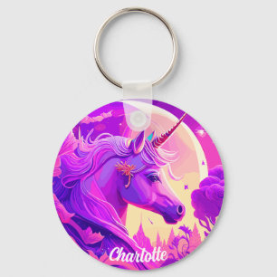 Magic Unicorn under Moonlight Nyckelring