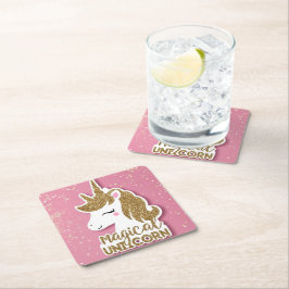 Magic Unicorn Underlägg Papper Kvadrat