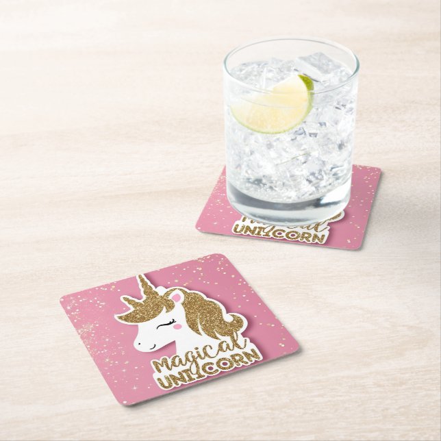 Magic Unicorn Underlägg Papper Kvadrat (Insitu)