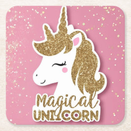 Magic Unicorn Underlägg Papper Kvadrat