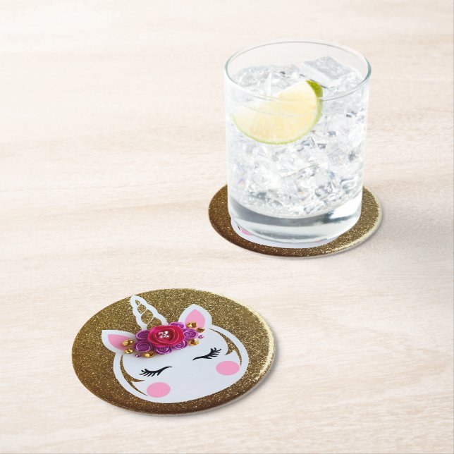 Magic Unicorn Underlägg Papper Rund (Insitu)