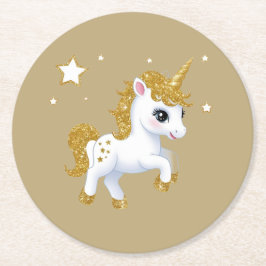 Magic Unicorn Underlägg Papper Rund