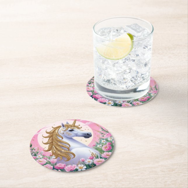 Magic Unicorn Underlägg Papper Rund (Insitu)