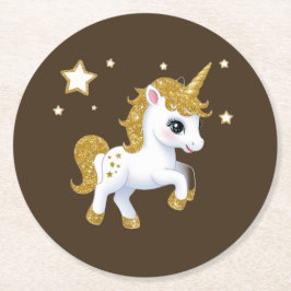 Magic Unicorn Underlägg Papper Rund