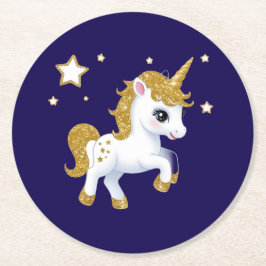 Magic Unicorn Underlägg Papper Rund