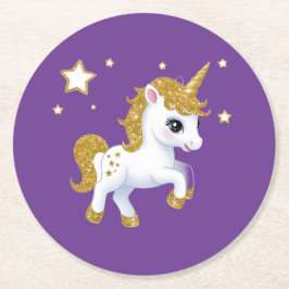 Magic Unicorn Underlägg Papper Rund