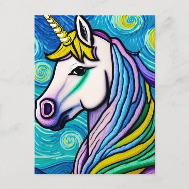 Magic Unicorn Vykort (Framsida)