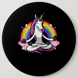 Magic Unicorn Yoga Zen Meditation Rainbow Knapp