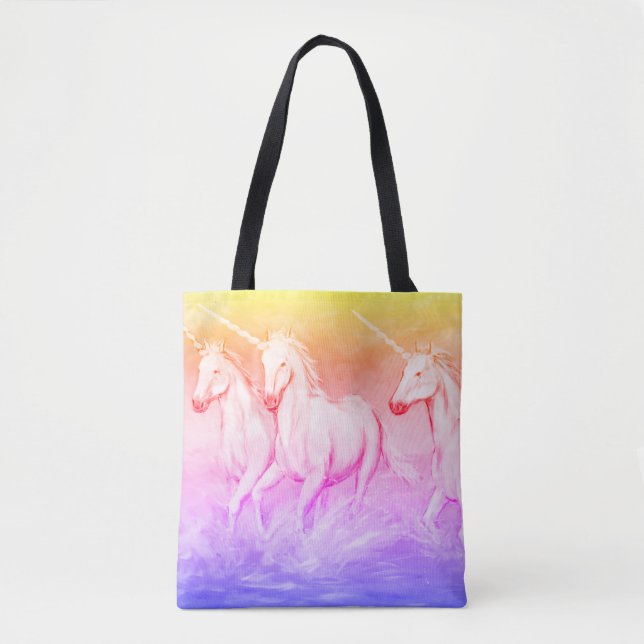 Magic Unicorns Tote Bag Tygkasse (Framsida)