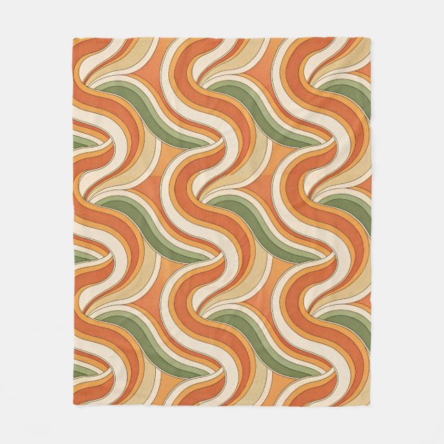 Magic Vågar Mönster Fleecefilt (Framsidan)