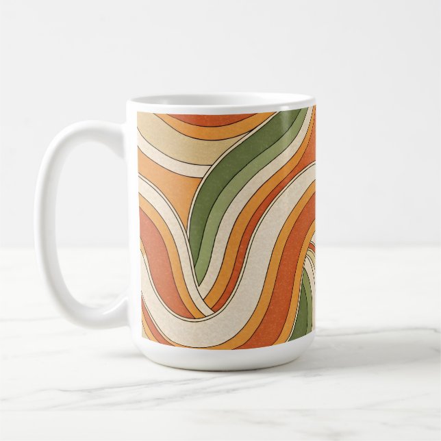 Magic Vågar Mönster Kaffemugg (Vänster)