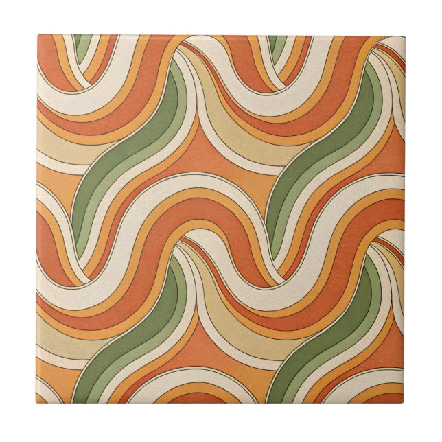 Magic Vågar Mönster Kakelplatta (Framsidan)