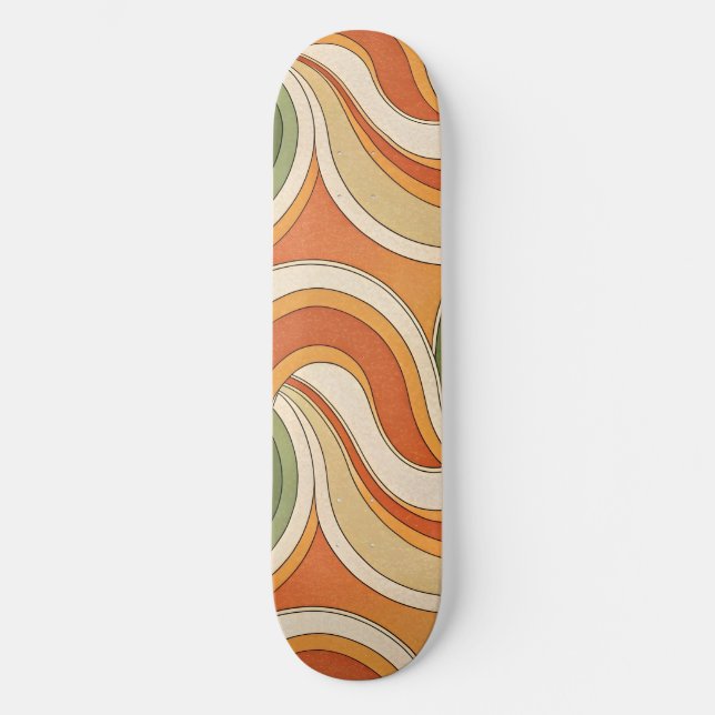 Magic Vågar Mönster Mini Skateboard Bräda 18,5 Cm (Framsida)