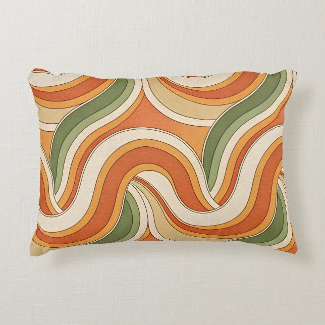 Magic Vågar Mönster Prydnadskudde (Framsidan)